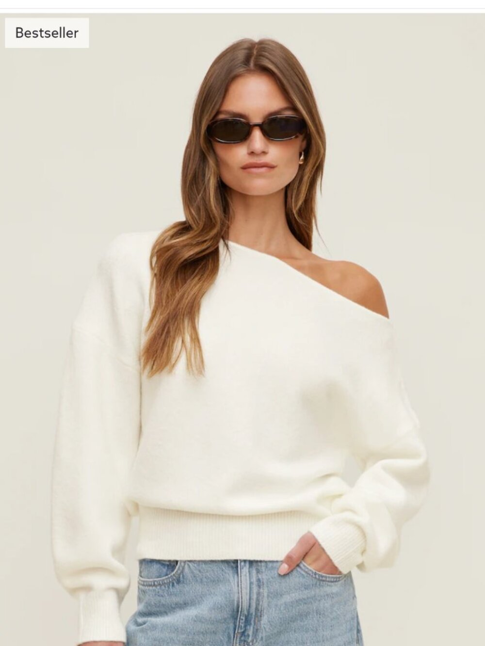 Dynamite off the shoulder sweater
